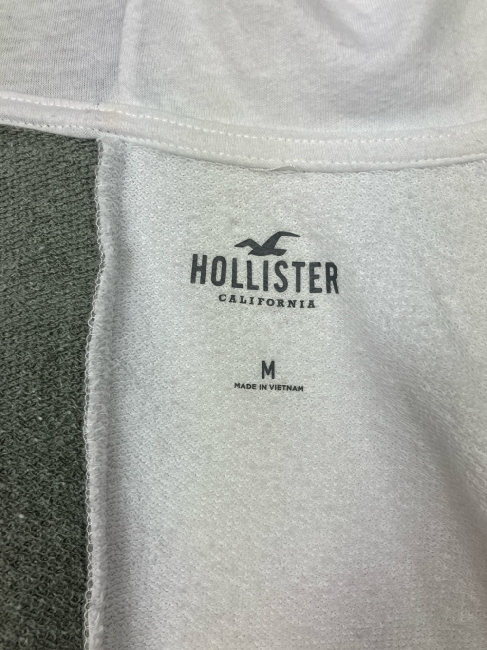 🦅Hollister 2-Tone Cropped Zip Hoodie - Gray & White 📦discounted shipping📦 - Picture 9 of 9